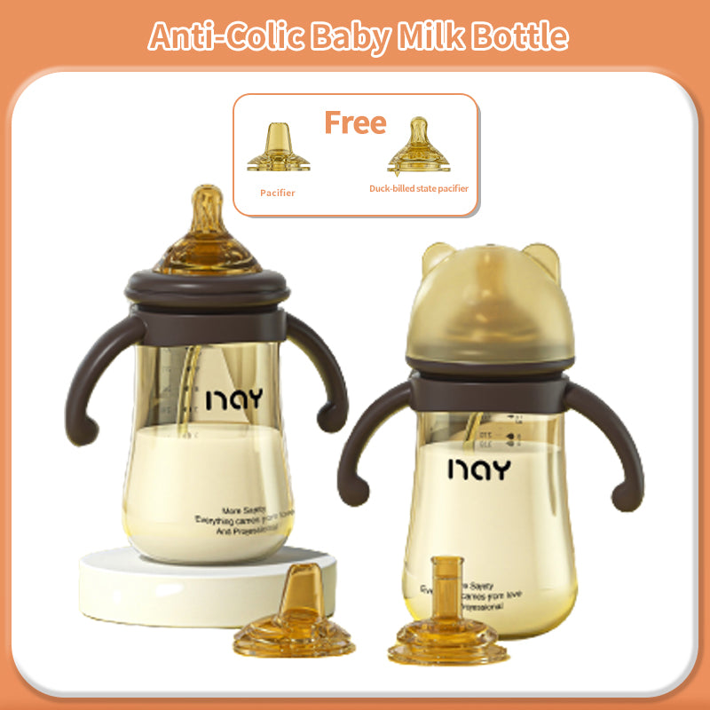Anti-Colic Baby Bottle Teeth Guard Feeding Bottle Bacteriostat Antifall Nursing Bottle 240ml/300ml for Baby Different Stage