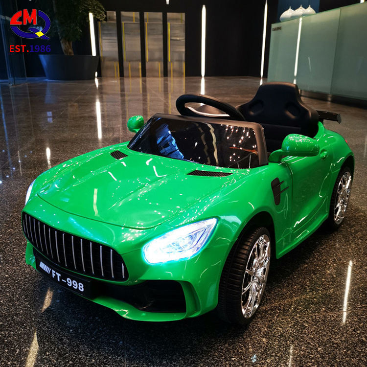 New luxury green battery driving electric toys 2 seat sport cars for big kids ride on car with remote control