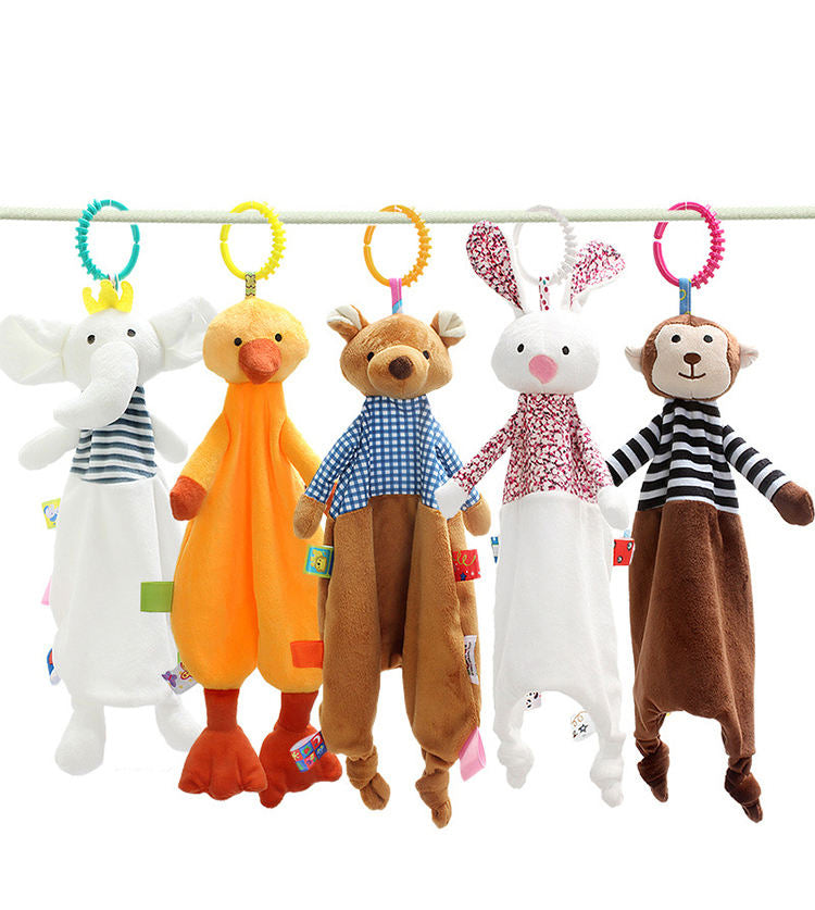 Animal Bed Hanging Catches Collar Toy Baby Product Rattles Sticks Soft Plush Doll Hand Grip children's Teether Rod Rattle