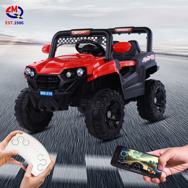 Children's 6 Years Electric Car 2 Seat Four-wheel Drive Kid Rubber Tires Baby Electric Remote Control Toy Car