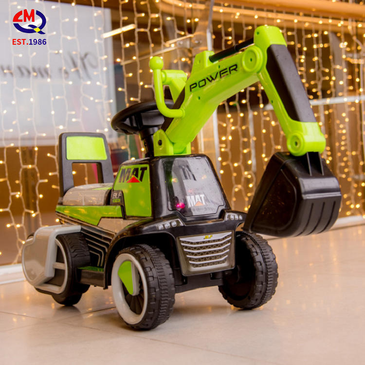 6v Latest Rechargeable Kids Battery Ride Cars Children Toys Electric Tractor Kids Excavator