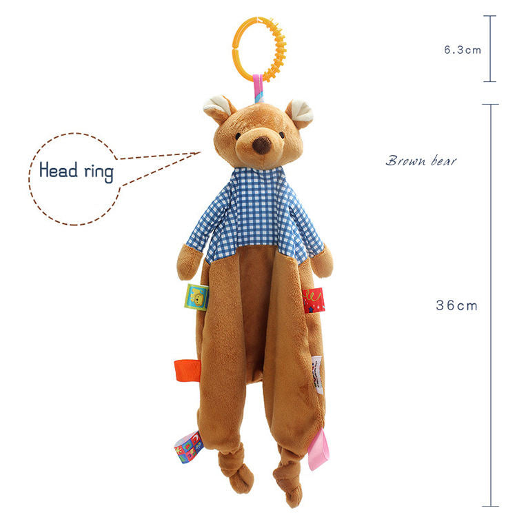 Animal Bed Hanging Catches Collar Toy Baby Product Rattles Sticks Soft Plush Doll Hand Grip children's Teether Rod Rattle