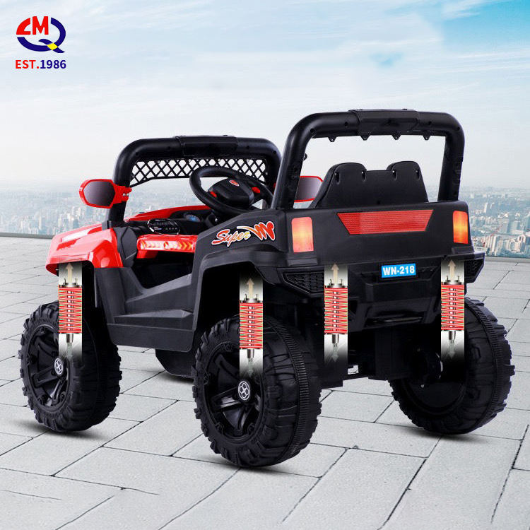 Children's 6 Years Electric Car 2 Seat Four-wheel Drive Kid Rubber Tires Baby Electric Remote Control Toy Car