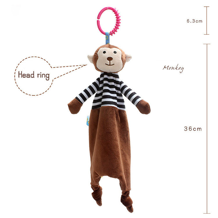 Animal Bed Hanging Catches Collar Toy Baby Product Rattles Sticks Soft Plush Doll Hand Grip children's Teether Rod Rattle